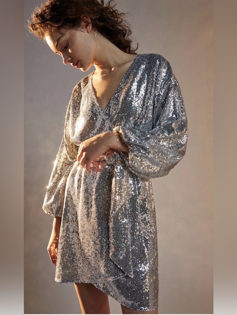Anthropologie Lisabette Sequined Mini Dress
